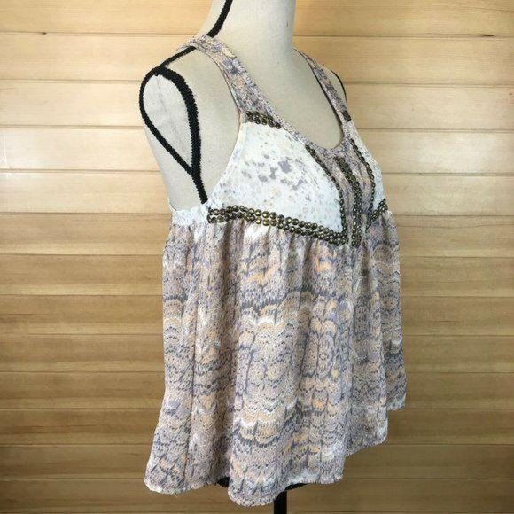 Ecote Urban Outfitters Chiffon Studded Top - Picture 3 of 8